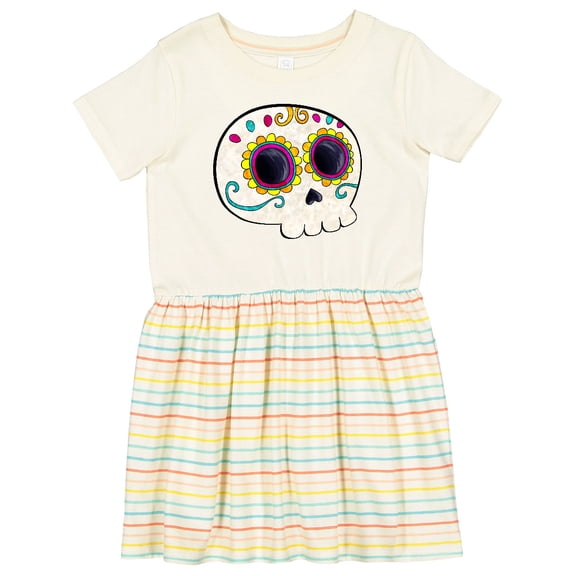 Inktastic Cute Sugar Skull for Day of the Dead Girls Toddler Dress