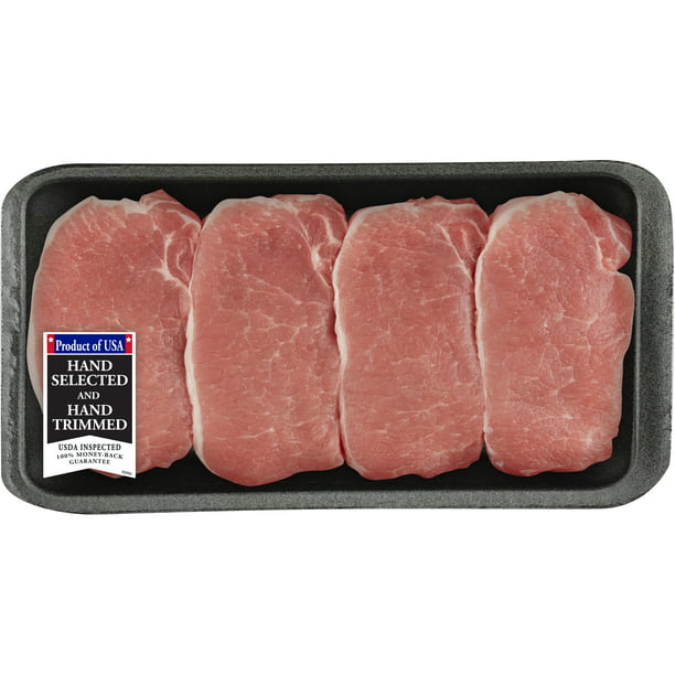 Pork Center Cut Loin Chops Boneless, 0.9 - 2.01 lb - Walmart.com - Walmart.com