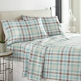 thumbnail image 1 of Pointehaven Solid or Print Cotton Heavyweight Flannel Bed Sheet Set, 1 of 5