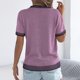 thumbnail image 5 of RKSTN T Shirts for Women Oversized Crewneck Short Sleeve Shirts Womens Casual Solid Plus Size Round Neck Loose Fits Comfy Tee Shirt with Chest Pocket Summer Clothes, 5 of 9