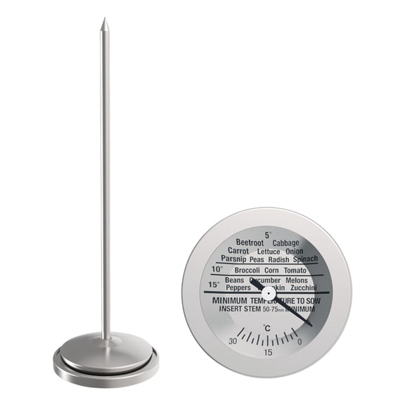 Stainless Measuring Probe Soil Thermometers for Garden Lawn Plant Tool Accurate Compost Soil Tester Temperature Monitors