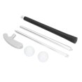 thumbnail image 1 of Golf Putter Club Silver Aluminum Alloy Rubber Detachable 3 Section Rods with 2 Pratice Balls for Right Handed Golfers, 1 of 14
