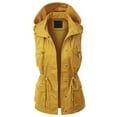 thumbnail image 6 of PacificPlex Womens Sleeveless Cotton Cargo Utility Vest, Small, Mustard, 6 of 10