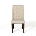 thumbnail image 2 of Noble House Cordella Contemporary Fabric Dining Chair, Set of 2, Beige, 2 of 6