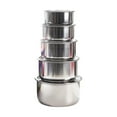 thumbnail image 3 of WeiLaiKeQi 5 Pieces Stainless Steel Soup Pots Professional Cooking Tools Food Container B, 3 of 7