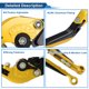 thumbnail image 3 of Palancas de freno y embrague cortas Unique Bargains para Aprilia RSV4 2009-2022, palanca de freno ajustable en 6 posiciones, aleación de aluminio T6 6061, tono dorado, 1 juego, 3 of 6