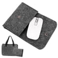 thumbnail image 3 of Eatbuy Carry Bag-Portable Multi-purpose Felt Notebook Carry Bag Holder with Wallet(M), 3 of 7