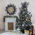 thumbnail image 3 of Ramas de pino de Navidad, agujas artificiales, 20 piezas, aguja con purpurina, reutilizable, bricolaje, decoración del hogar, ramita de Navidad, rama para fiesta, color negro, 3 of 5