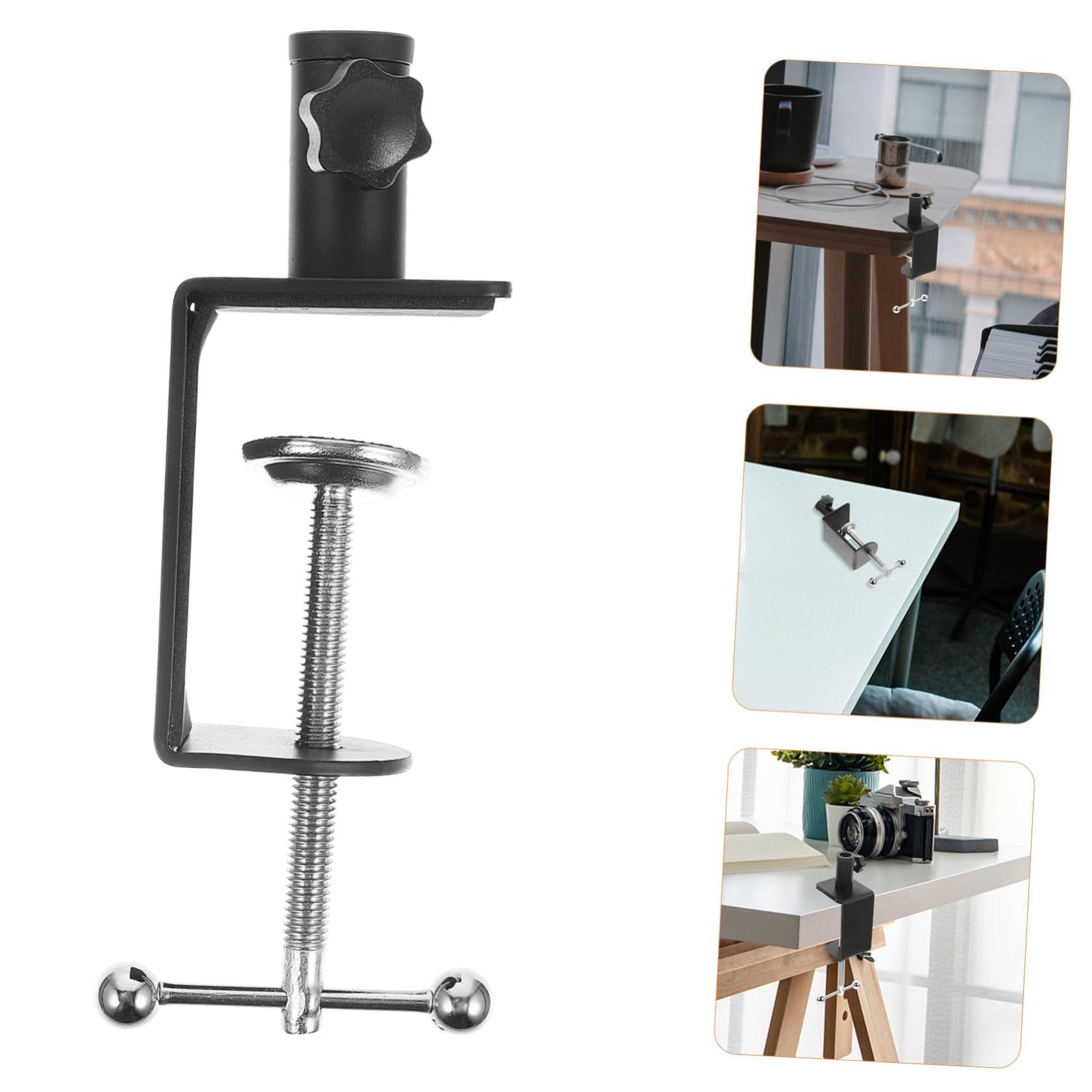 2 PCS C Shape Desk Table Mount Clamp For Microphone Mic Suspension Boom Scissor Arm Stand Holder-Heavy-duty Table Mount Clamp