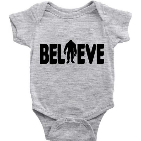 

GKrepps Bigfoot Sasquatch Believe Funny Infant Cotton Clothing Footed Newborn Playsuit