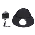 thumbnail image 2 of Sombrero Solar Sol, Sombrero de Ventilador Solar de Color Negro de Borde Anchos para acampar, 2 of 7