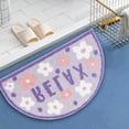 thumbnail image 5 of Btomtd 15.74' x 23.62' Semicircle Bath Rug Floor Mat Thickened Toilet Cover Secure Base Restroom Carpet Absorbent Layer, Purple, 5 of 6