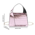 thumbnail image 2 of Bolso Con Asa Superior Bolso bandolera para mujer Cadena Patrón de cocodrilo Bolsos de mensajero Monedero femenino (Rosa) Ehuebsd Para Estrenar, 2 of 2