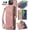 Pink, variant on For iPhone 15 Wallet Case,iPhone 15 Zipper Folio Leather Case Wallet with Card Holder Strap Wristlet Detachable Magnetic Protective Back Case for iPhone 15 5G 6.1 Inch