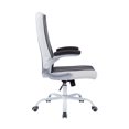 thumbnail image 3 of VESTA Office Desk Chair, Customer Chair Rolling Seat with Armrest, Adjustable Height Office, Conference Room, Reception, Waiting Area, Coffee/White, 3 of 4
