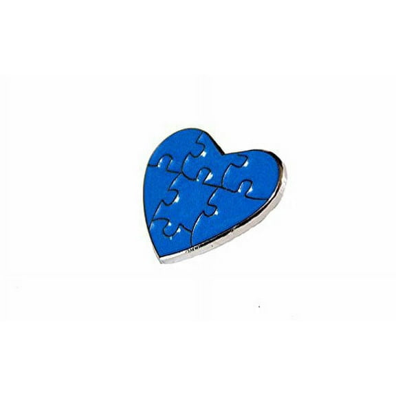 Autism Awareness Heart Blue Puzzle Pieces Lapel Hat Pins Raise Awareness PPM7304 (12 Pins)