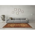 thumbnail image 3 of Ahgly Company Indoor Rectangle Abstract Brown Modern Area Rugs, 8' x 10', 3 of 4