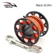 thumbnail image 3 of Mantenga el carrete de buceo Reel Portátil Color sólido Poliéster Reeles Pesca de Freeado Accesorios bajo el agua con gancho de doble extremo Negro 15m Speravity  OD003289-02, 3 of 7