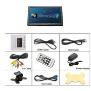 Podofo 10.1” HD Monitor for Mini TV & Car Video Player & Computer Display TFT LCD Color Screen Built in Speaker