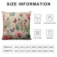 thumbnail image 6 of Nawypu  Butterflies Throw Pillow Cover Flower and Plants Decorative Vintage Provence Style Pastel ColorfulDecorative  Pillowcase for Bedroom/Living Room/Sofa/Farmhouse Cushion Cover 2pcs 22x22in, 6 of 6