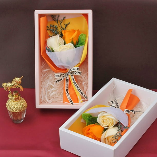 Caja de regalo de jabón con ramo de rosas, ramo de flores para novia, regalo romántico, San Valentín, regalo de boda, ramo de jabón hecho a mano, decoración estética para el hogar, regalo de