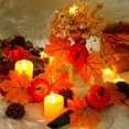 thumbnail image 4 of 12 piezas de anillos de servilleta de calabaza de Acción de Gracias para suministros de decoración de hojas de otoño de otoño (estilo clásico) brillar Electrónica, 4 of 6