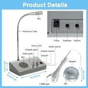 KOQICALL Dual-Way Window Speaker Intercom System with Microphone and Speaker - Talk through glass intercom for Business, Bank, Ticket Window