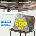 thumbnail image 3 of TAVR Furniture 30 inch Upholstered Bar Stools with Back Set of 2, Kitchen Restaurant Counter Chairs Tall Barstools, Brown, 3 of 8