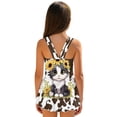 thumbnail image 2 of Uourmeti Cute Cartoon Cat Sunflower Skirted One-Piece Swimsuit for Girls - Quick Dry Stretch Swim Dress for Beach & Pool Vacation, 2 of 8