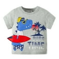 thumbnail image 2 of Vedolay Summer Tops For Boy Shirt Toddler Boys Tshirt Short Sleeve Vacation Tees Graphic Tops,Gray 4-5 Years, 2 of 3