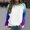 White, variant on Suitable Blouse For Women Raglan Crewneck Tops Gradient Solid Print Sweatshirts Top Long Sleeve Color Block Pullover Cute Clothing Full Zip Comfy Outfit Set Women Sweatshirt Ladies Hooded Sweatshirts