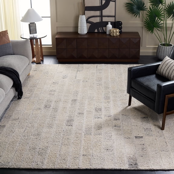 SAFAVIEH Harvest Deloris Solid Area Rug, Light Grey, 8' x 10'