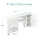 thumbnail image 2 of KWUXIN Large Folding Sewing Table, Multipurpose Portable Craft Station & Side Desk w/Compact Design, Caster Wheels, Storage Shelves, 2 Storage Trays, Magnetic Doors - White, 2 of 5