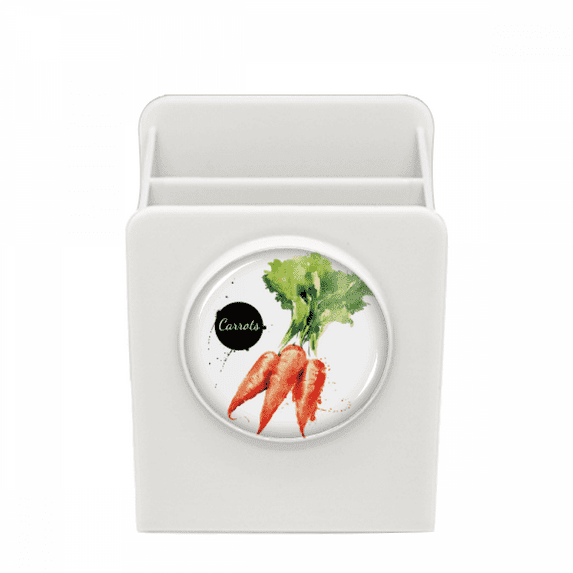 Carrot Vegetable Tasty Healthy Watercolor Desk Pencil Holder Cup Pen Organizer