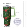 thumbnail image 2 of 30oz Christmas Tree Tumbler with Lid and Straw, Stainless Steel Cup with Handle Snowflake Travel Coffee Mug, Holiday Gifts, 2 of 5