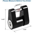 thumbnail image 2 of HSHDLDF Black Trailer Hitch Coupler Lock Dia 1/4 Inch 3/4 Inch Span for Tow Boat RV Truck Car's Coupler Keyed Alike (4 Pack Black), 2 of 7