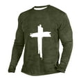 thumbnail image 2 of jsaierl Christian Shirts for Men Jesus Cross Print Faith Long Sleeve Casual Round Neck Vintage Graphic Tee Shirt Top, 2 of 3