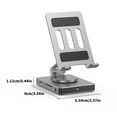 thumbnail image 5 of Foldable USB C Hub Adapter 5Gbps Data Transfer 100W Fast Charging Rotatable Phone Stand Aluminum Construction, 5 of 12