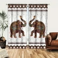 thumbnail image 5 of WNOOHIY Bohemian Mandala Elephant Animal Printed Window Curtains for Bedroom Living Room,2 Panels, 5 of 6