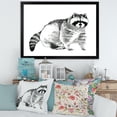 thumbnail image 3 of Designart 'Black and White Portrait Of Raccoon' Farmhouse Framed Art Print, 3 of 4