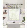 thumbnail image 5 of Windows Valances Curtain Daisy Flower Kitchen Valances Rod Pocket Spring Floral Retro Wood Grain Window Treatment Short Topper Curtains for Kitchen Living Bedroom 1 Panel,54 by 18 inch, 5 of 6