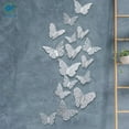 thumbnail image 5 of Deago 36Pcs 3D Hollow Butterfly Wall Decals Sticker Art Crafts Removable DIY Mural Set 3 Sizes for Bedroom Bathroom Living Room Home Decor (Silver), 5 of 7