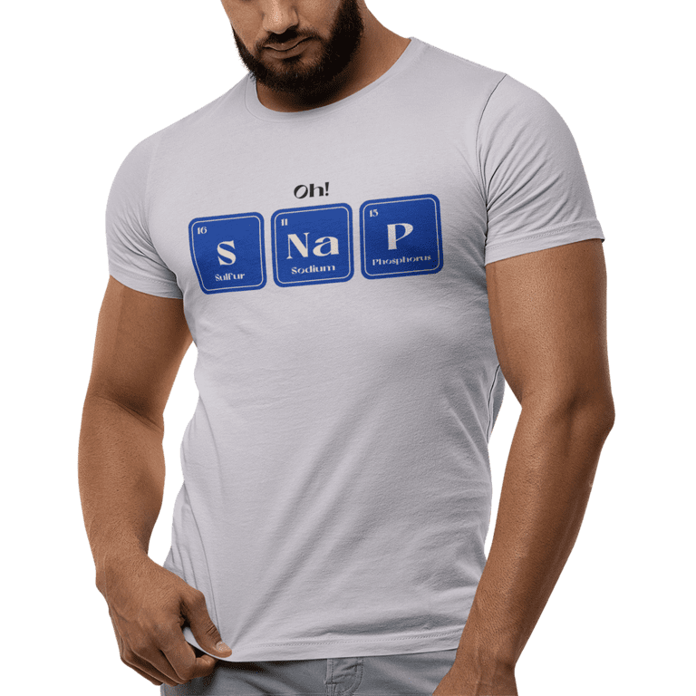 kiMaran Funny Oh SNaP T-Shirt - Sulfur Sodium Phosphorus Design - Unisex  Short Sleeve Tee 