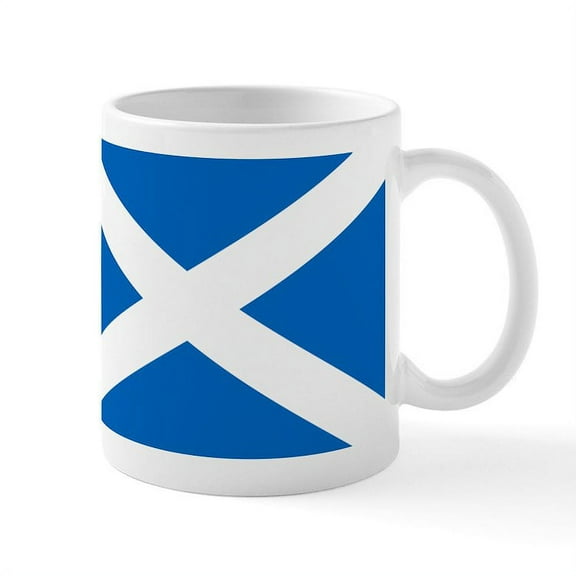 CafePress - Scottish Flag Mug - 11 oz Ceramic Mug - Novelty Coffee Tea Cup