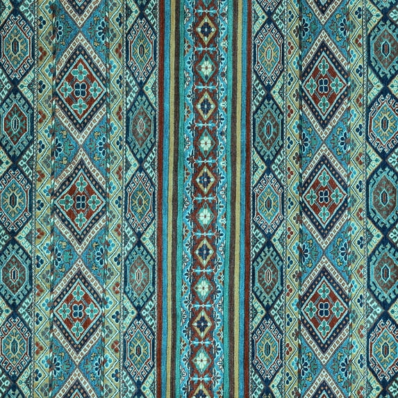 Ahgly Company Indoor Square Abstract Light Blue Modern Area Rugs, 3' Square