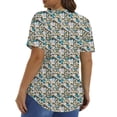thumbnail image 5 of Fantaslook Blouses for Women Pleated Short Sleeve Tunic Tops Dressy Casual Summer Shirts, 5 of 10