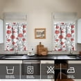 thumbnail image 4 of Pioneer Kitchen Curtains and Valance Set 36 Inch Tier Cirrus Roses 3 Pieces Set Dining Room Small Curtain Drapes Cafe Curtains Valance for Home Decor Rod Pocket, 4 of 6