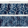 thumbnail image 4 of Tissu Taffetas Imperméable d'Extérieur par 3 Yard - Soimoi Imprimé Feuilles Bleu / Résistant aux UV / Idéal pour Housses de Coussins, Imperméables, Rideaux de Douche et Plus / Largeur 56 Pouces, 4 of 7