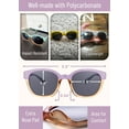 thumbnail image 5 of Leafael Polarized Sunglasses Women's Trendy Two Tone Retro Design, 100% UV Protection, Classic Purple Square, Casual & Active, 5 of 6