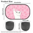 thumbnail image 7 of Yuyamidu Cat Auto Window Sunshades 2 Pack Paw Car Window Shades Pink Car Side Window Sun Shades, Easy to Install Car Side Window Sun Shade, 7 of 7